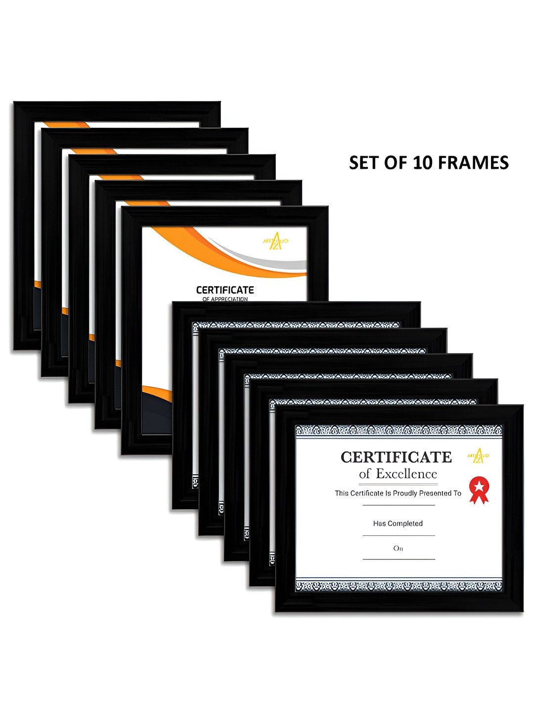 

ArtzFolio Black 10 Pieces Wooden Wall Photo Frames