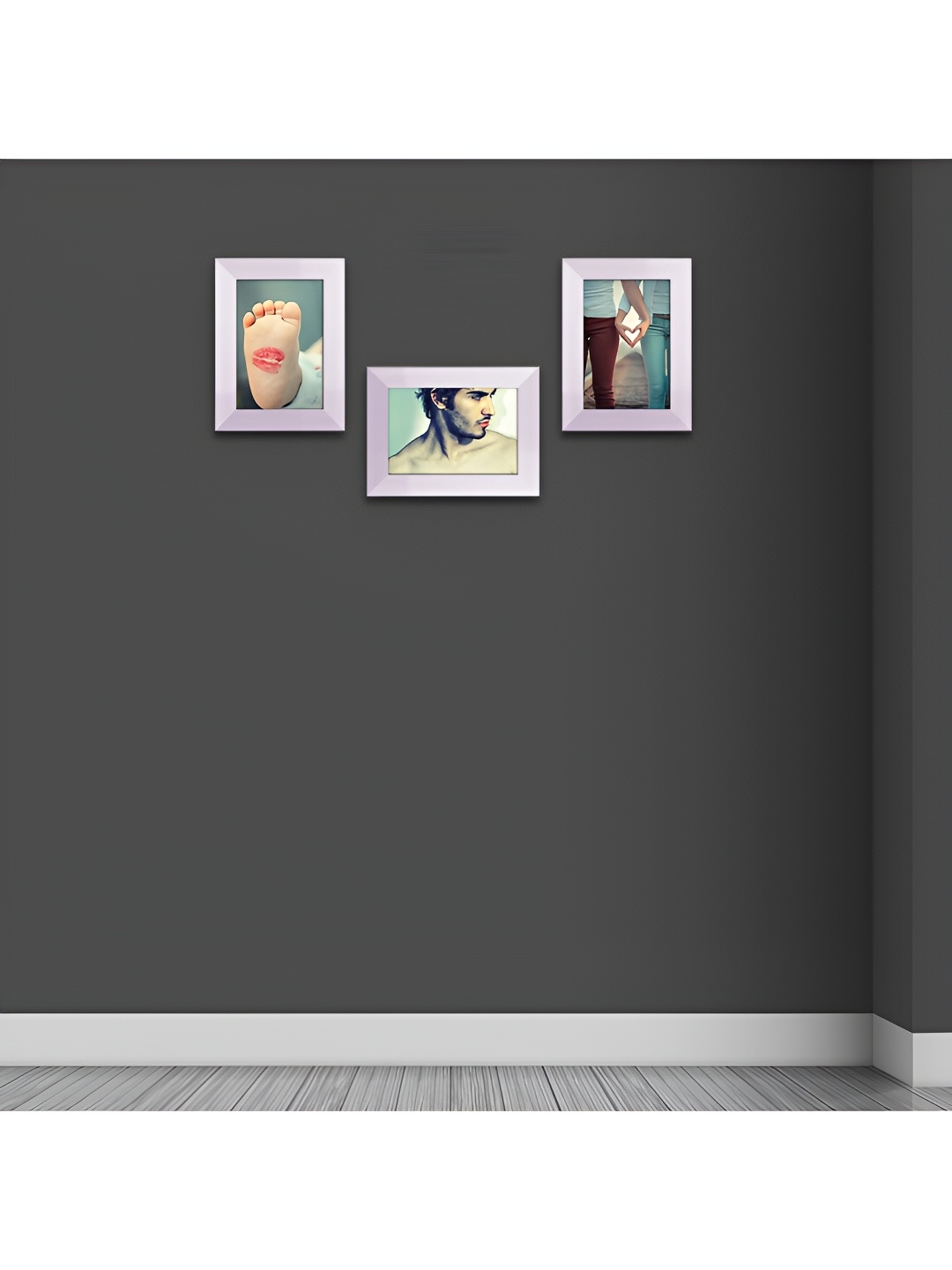 

ArtzFolio White 3 Pieces Wooden Wall Photo Frames