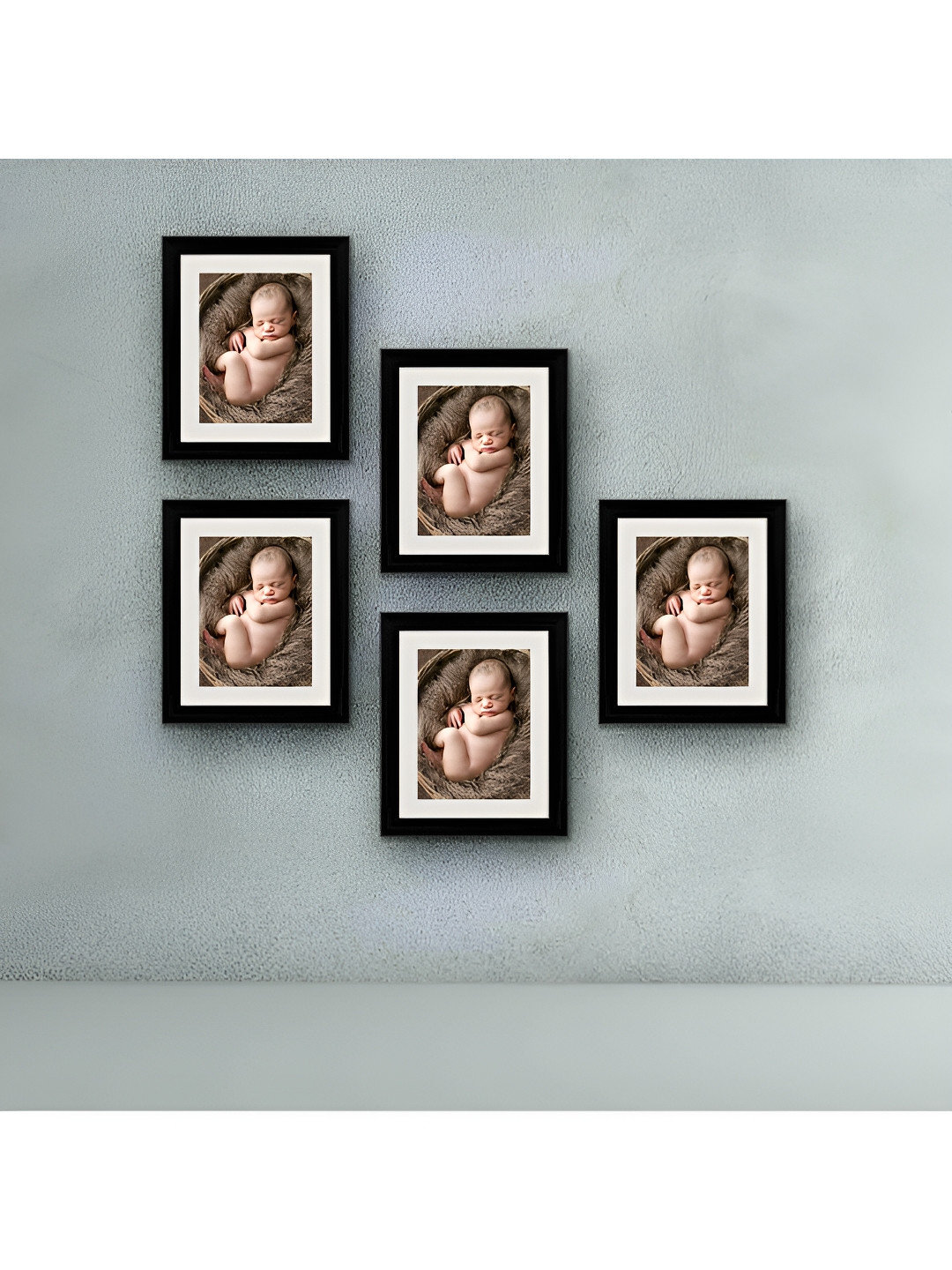 

ArtzFolio Black & White 5Pcs Wooden Wall Photo Frames
