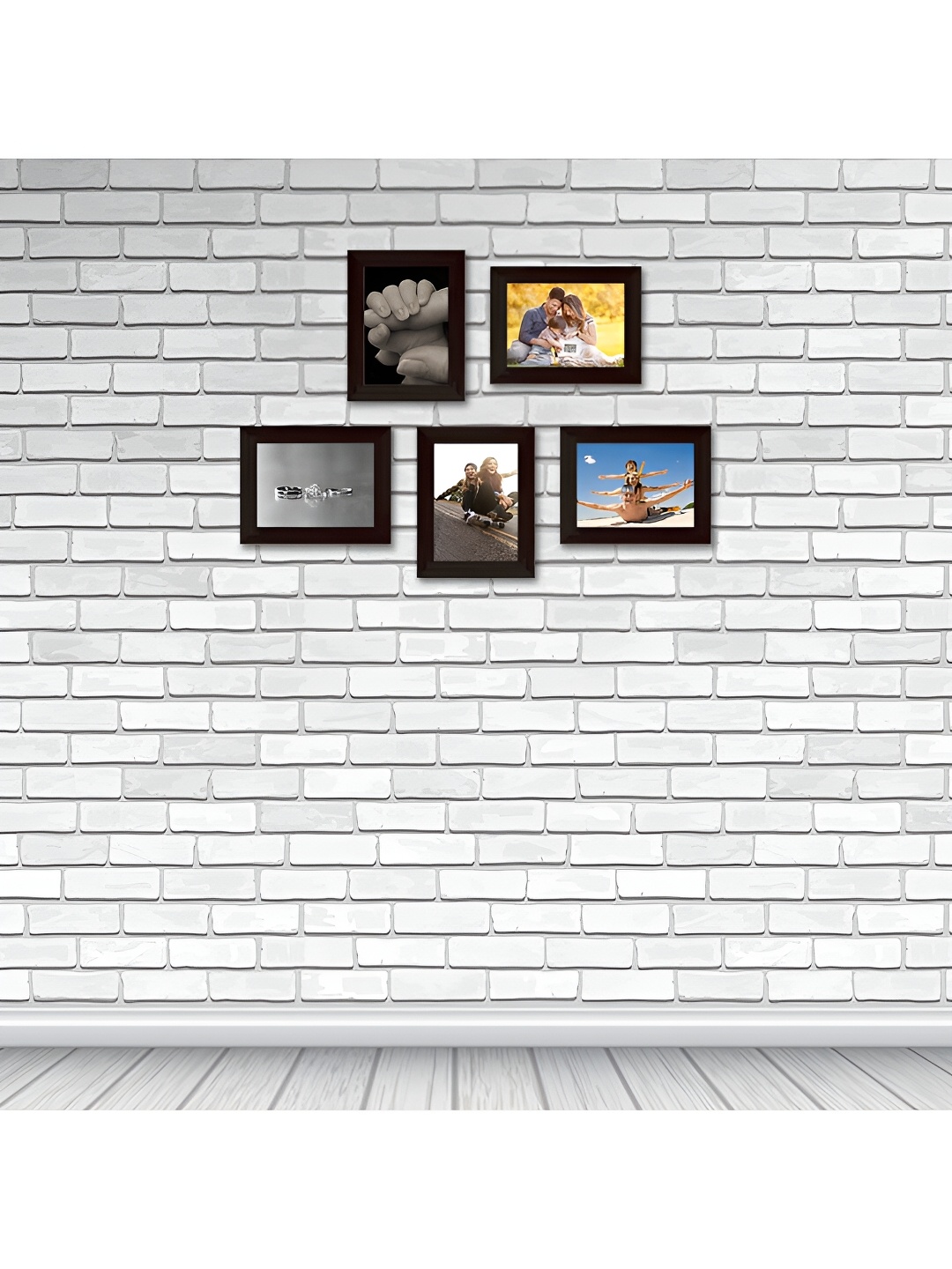

ArtzFolio Brown 5 Pieces Wooden Wall Photo Frames
