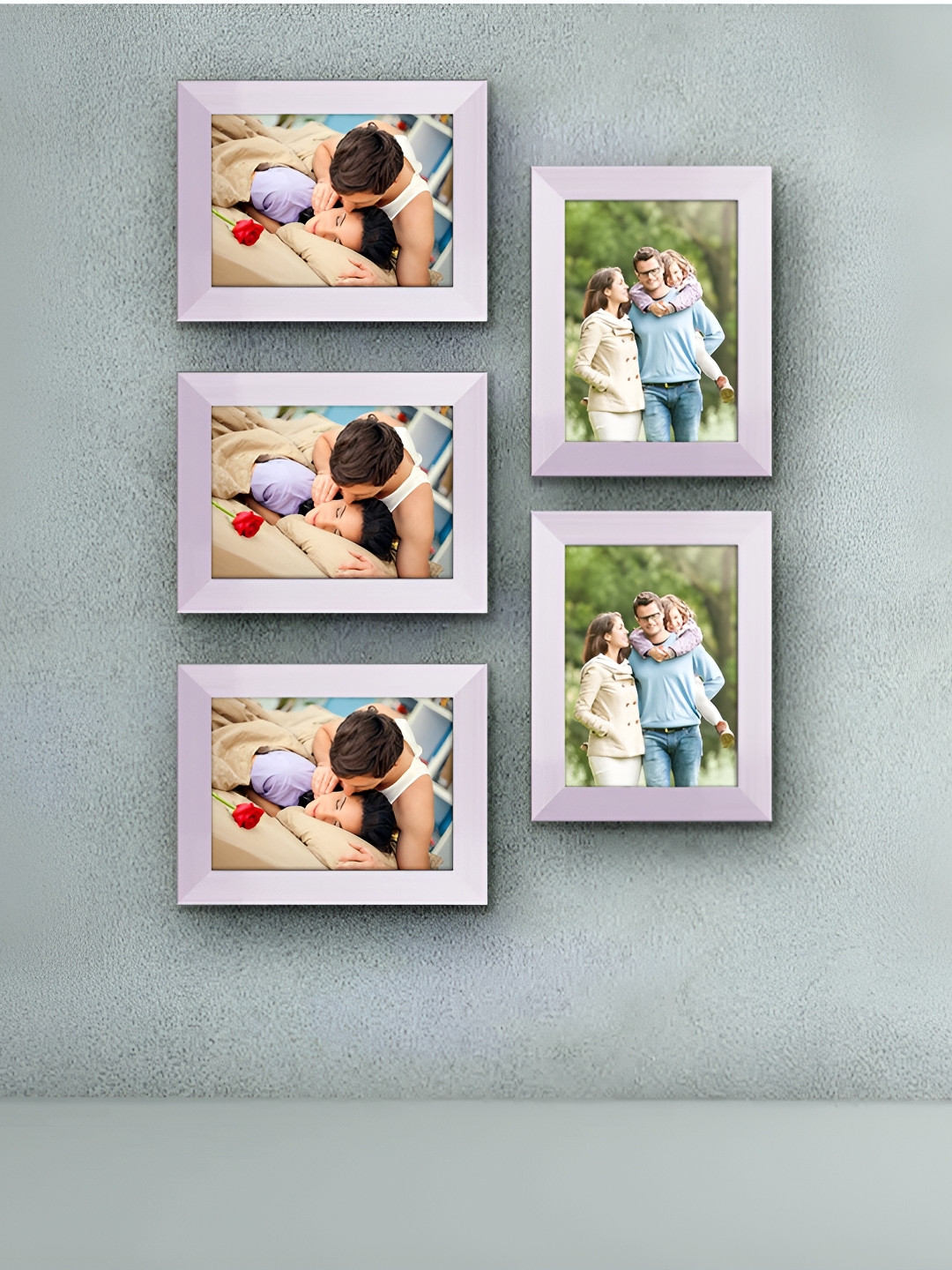 

ArtzFolio White 5 Pieces Wooden Wall Photo Frames