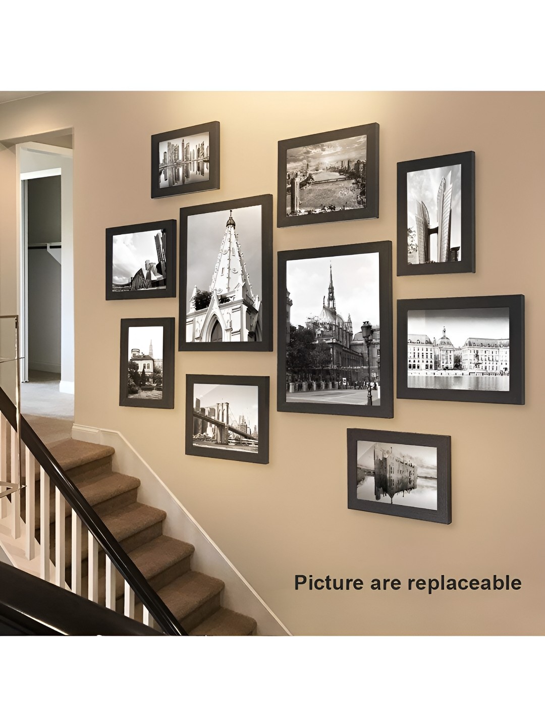 

ArtzFolio Brown 10 Pieces Wooden Wall Photo Frames