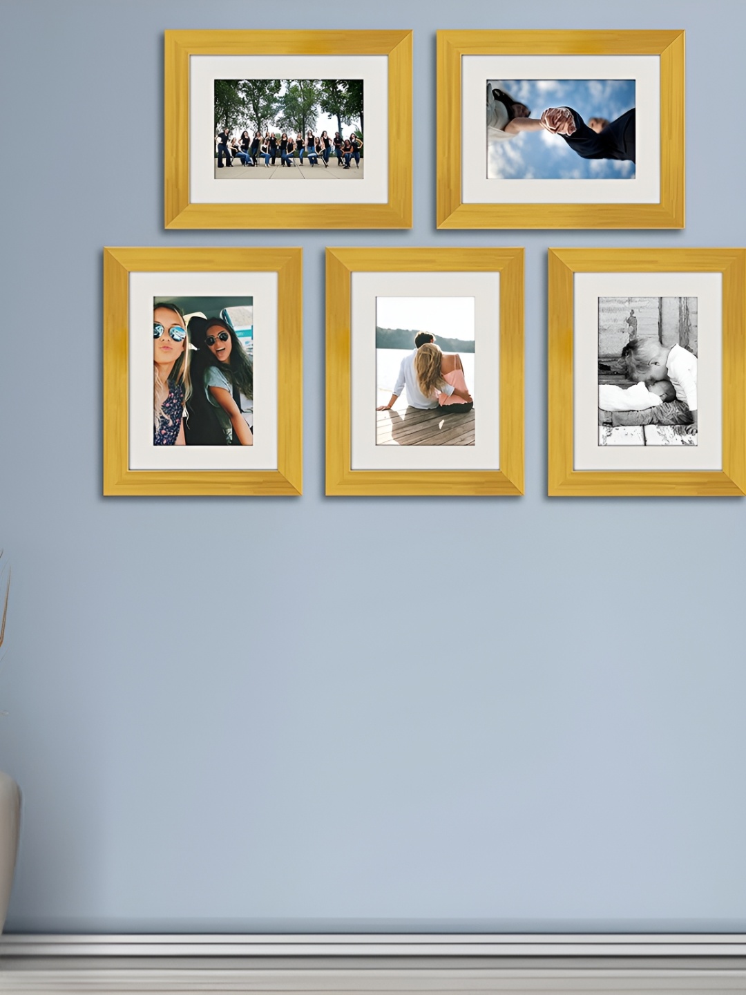 

ArtzFolio Gold Toned 5 Pieces Wooden Wall Photo Frames