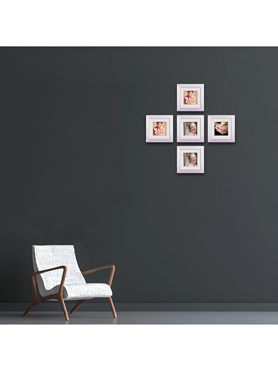 

ArtzFolio White 5 Pieces Wooden Wall Photo Frames