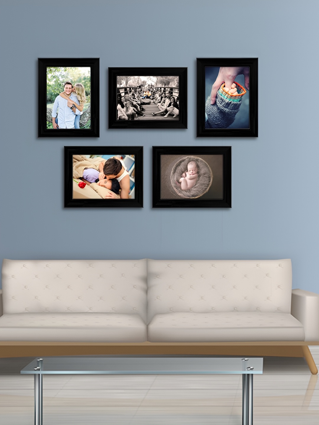 

ArtzFolio Black 5 Pieces Wooden Wall Photo Frames