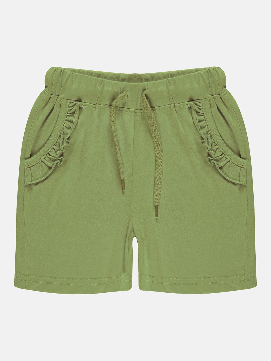

KiddoPanti Girls Pure Cotton Shorts, Green