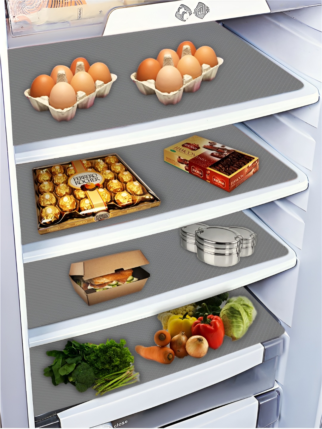 

DREAM WEAVERZ Grey 5 Pcs Regular Shelf Liner Organisers