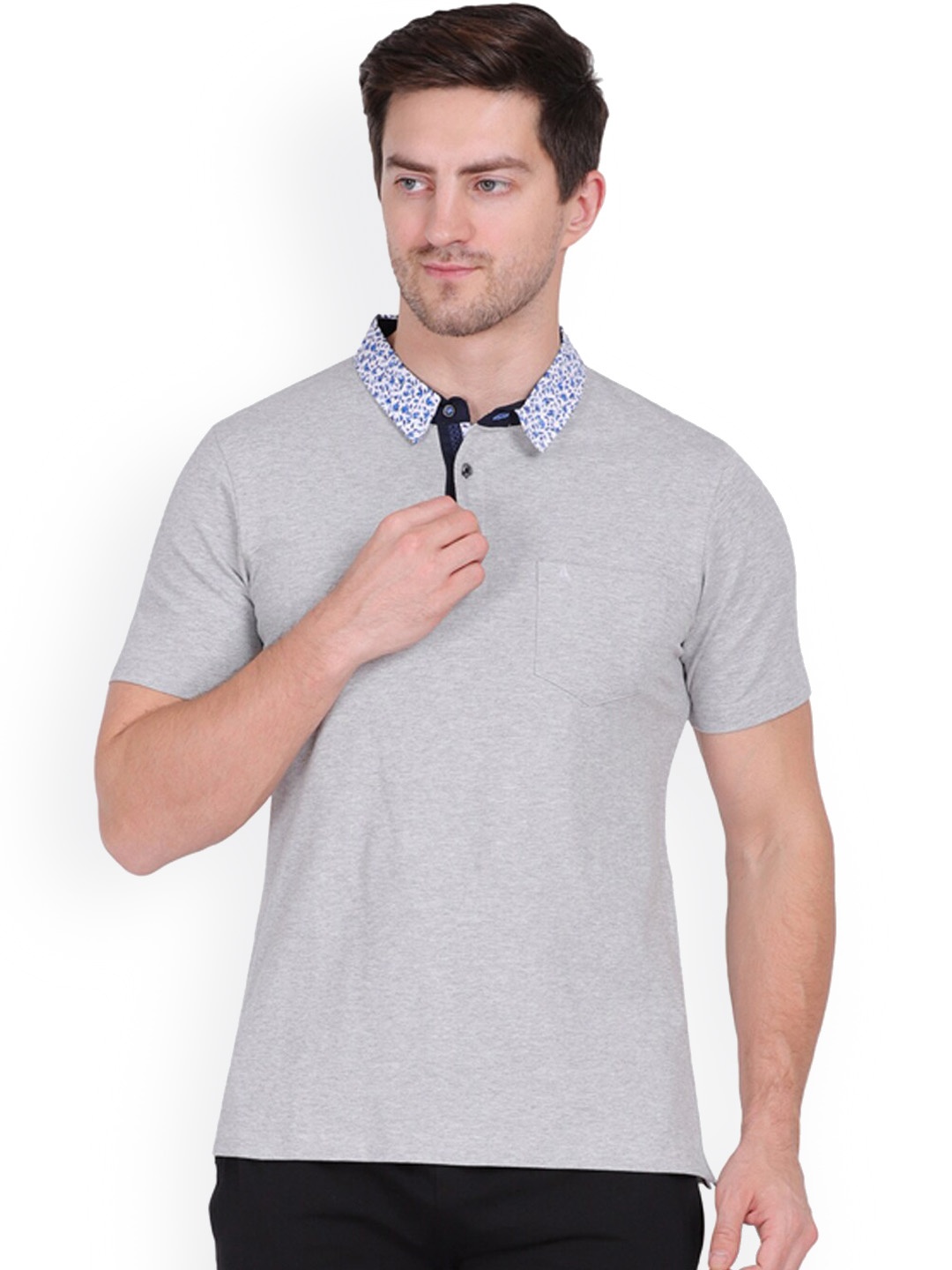 

CANOE Shirt Collar Short Sleeves Night suit, Grey