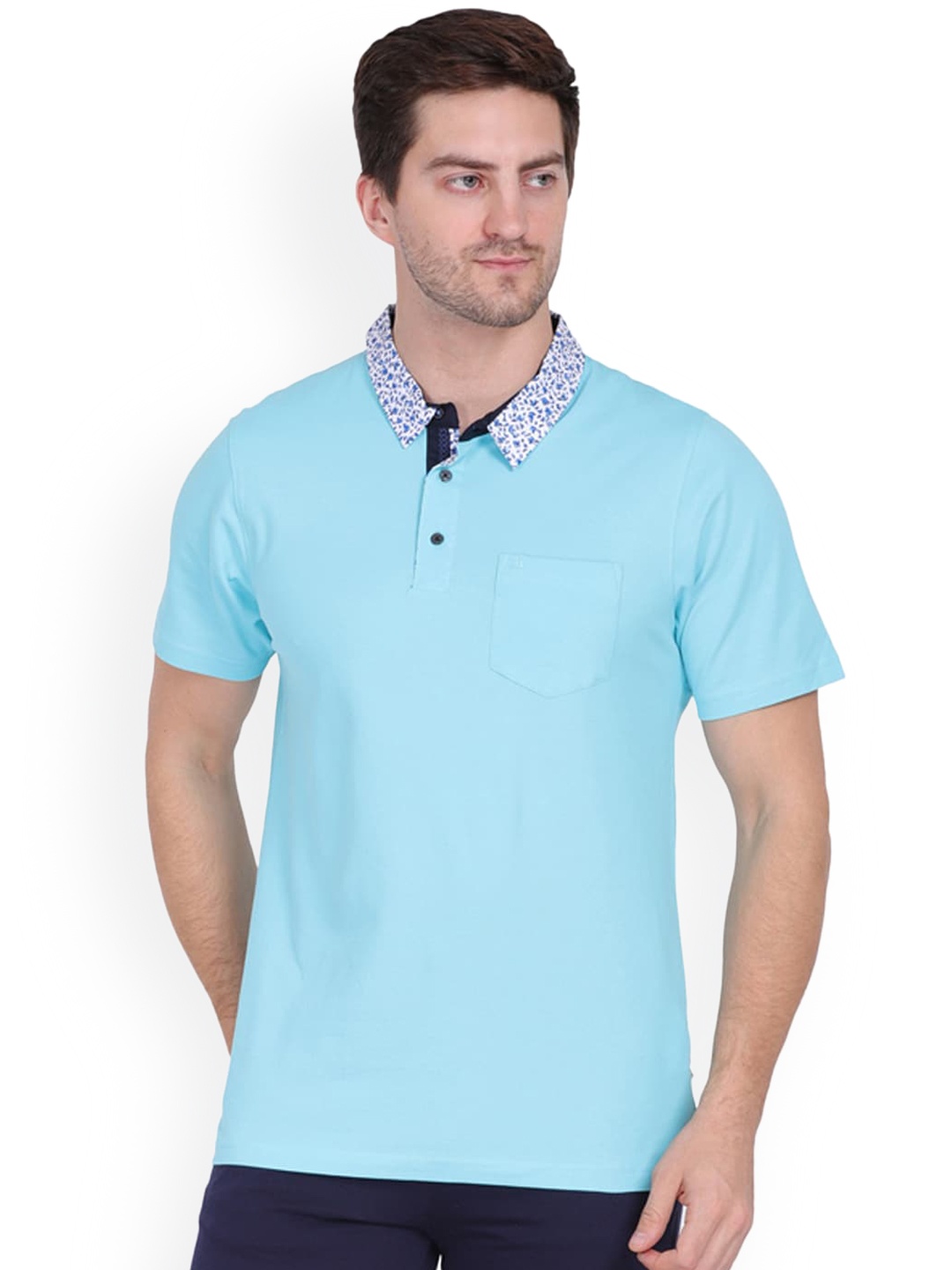

CANOE Polo Collar Night suit, Blue