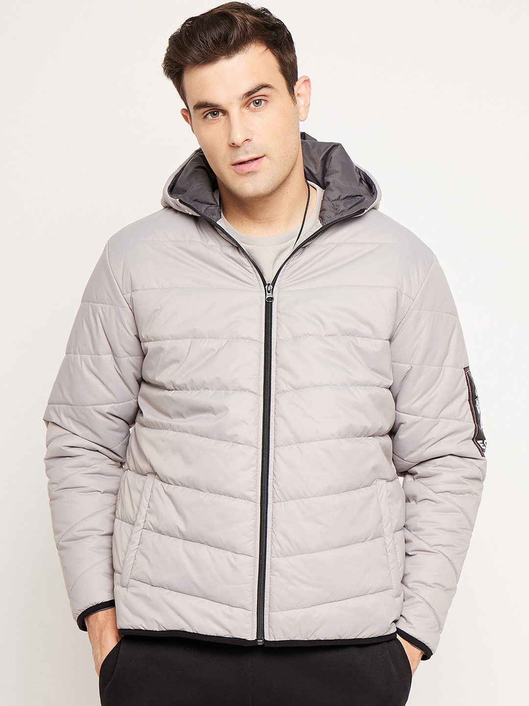 

EDRIO Hooded Padded Jacket, Grey