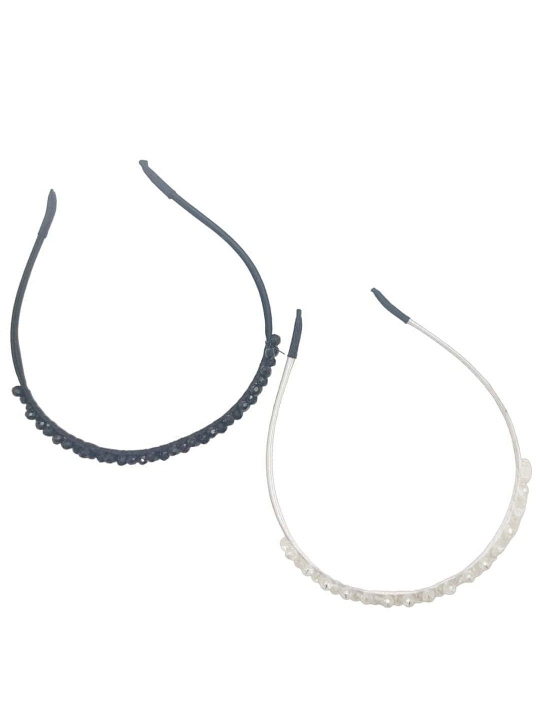 

FEMMIBELLA Girls Set Of 2 Embellished Hairbands, Black