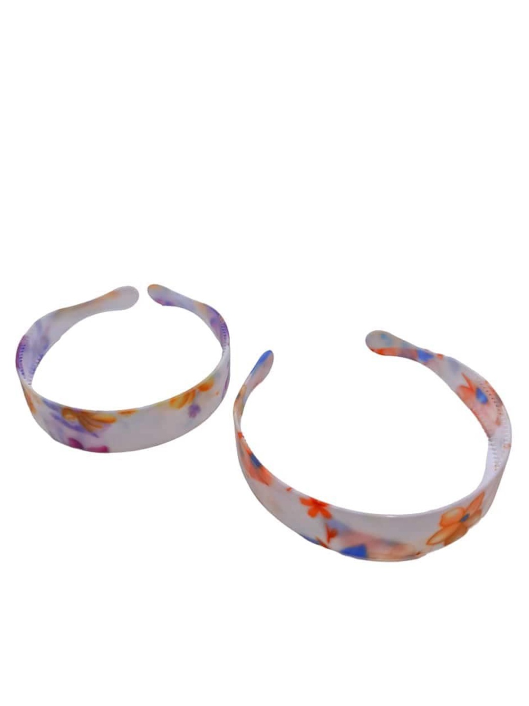 

FEMMIBELLA Girls Set Of 2 Floral Printed Hairbands, Orange