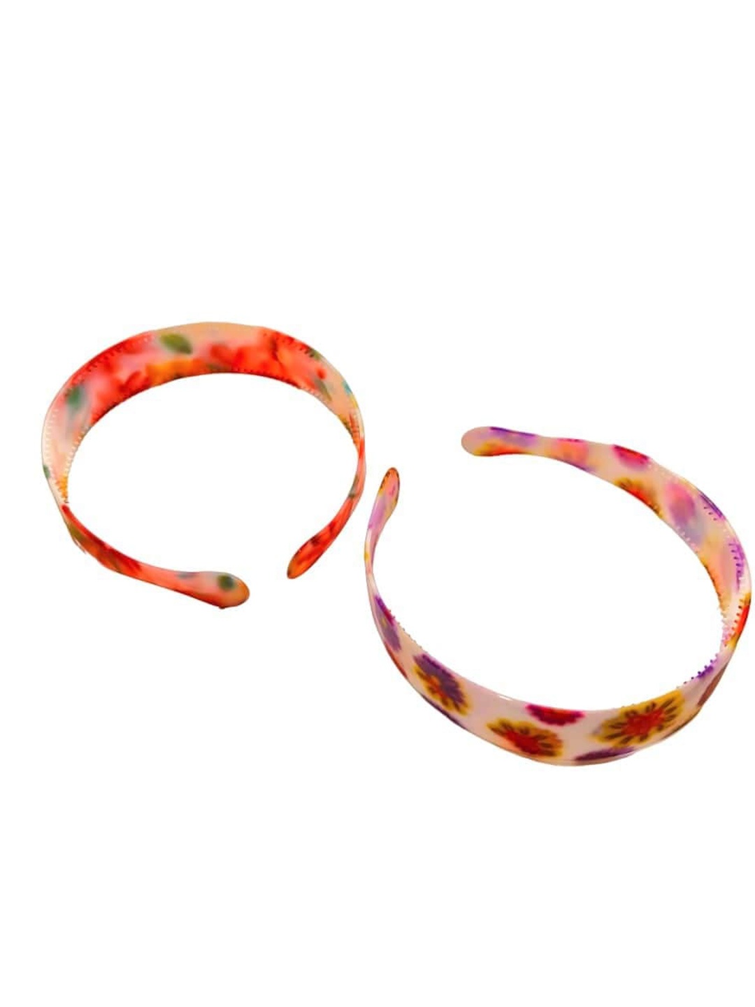 

FEMMIBELLA Girls Set of 2 Floral Printed Hairband, Red