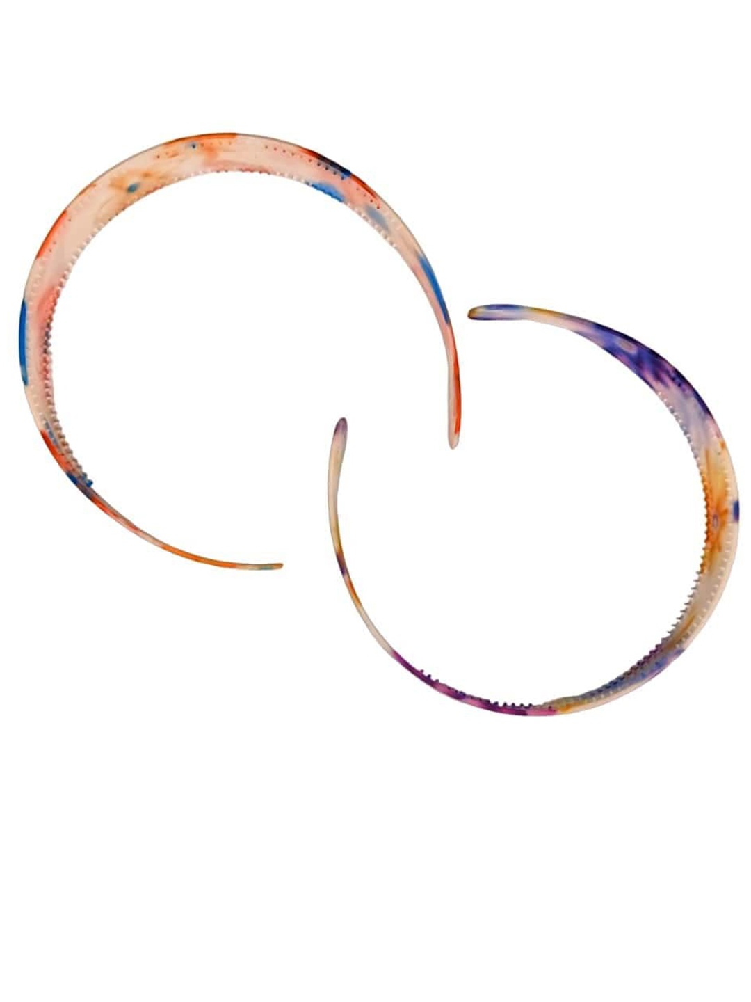 

FEMMIBELLA Girls Set of 2 Floral Printed Hairband, Purple
