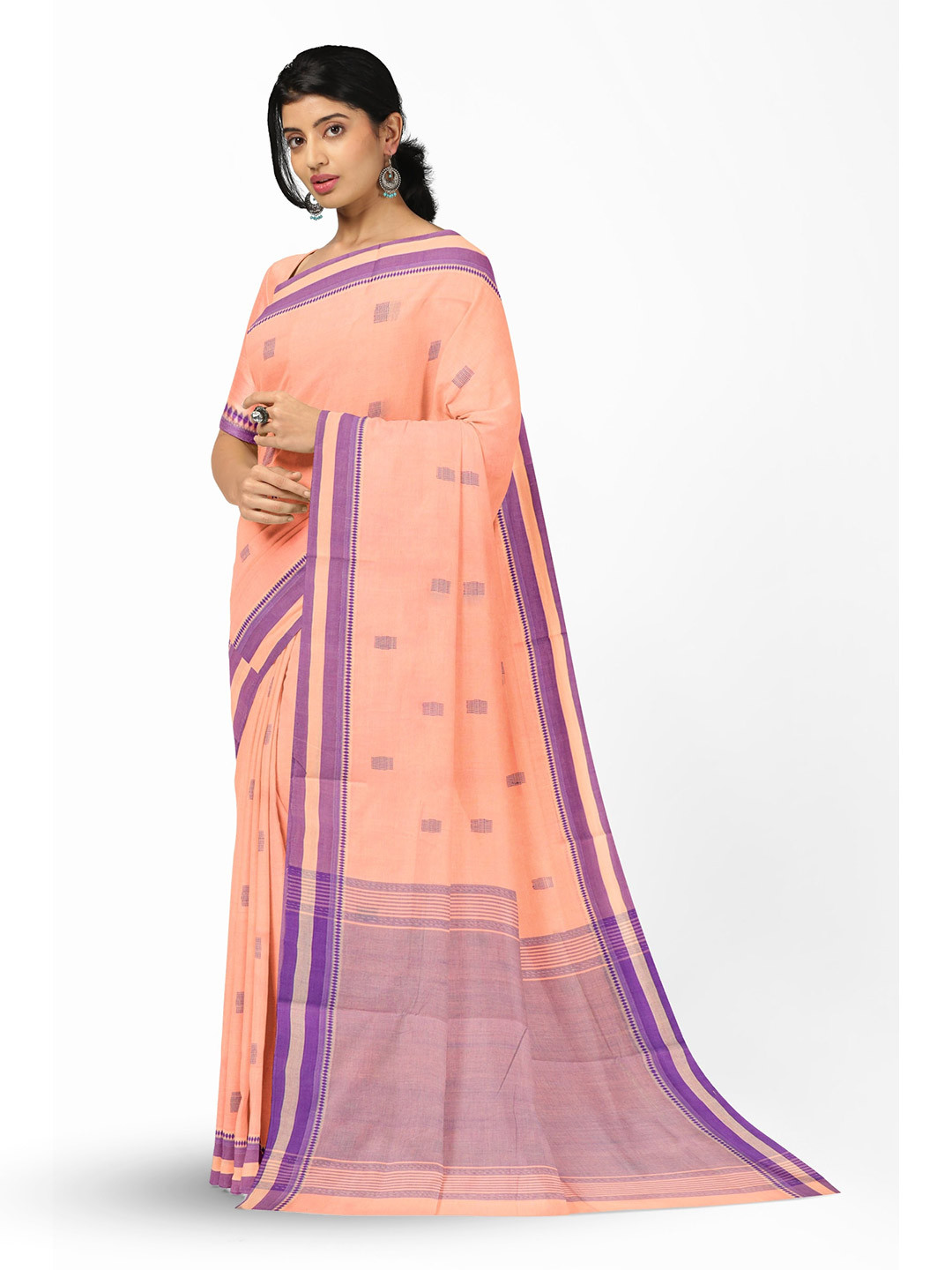 

APCO Ethnic Motifs Woven Design Pure Cotton Saree, Pink