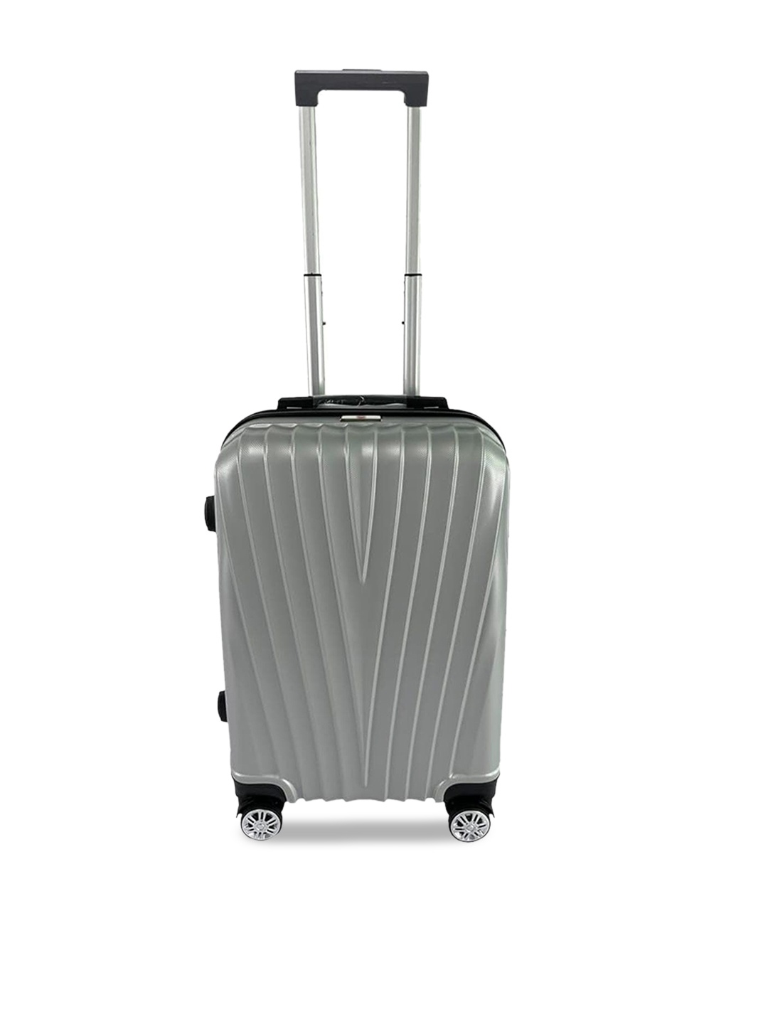 

USHA SHRIRAM Textured Hard-Sided Trolley Suitcase, Silver