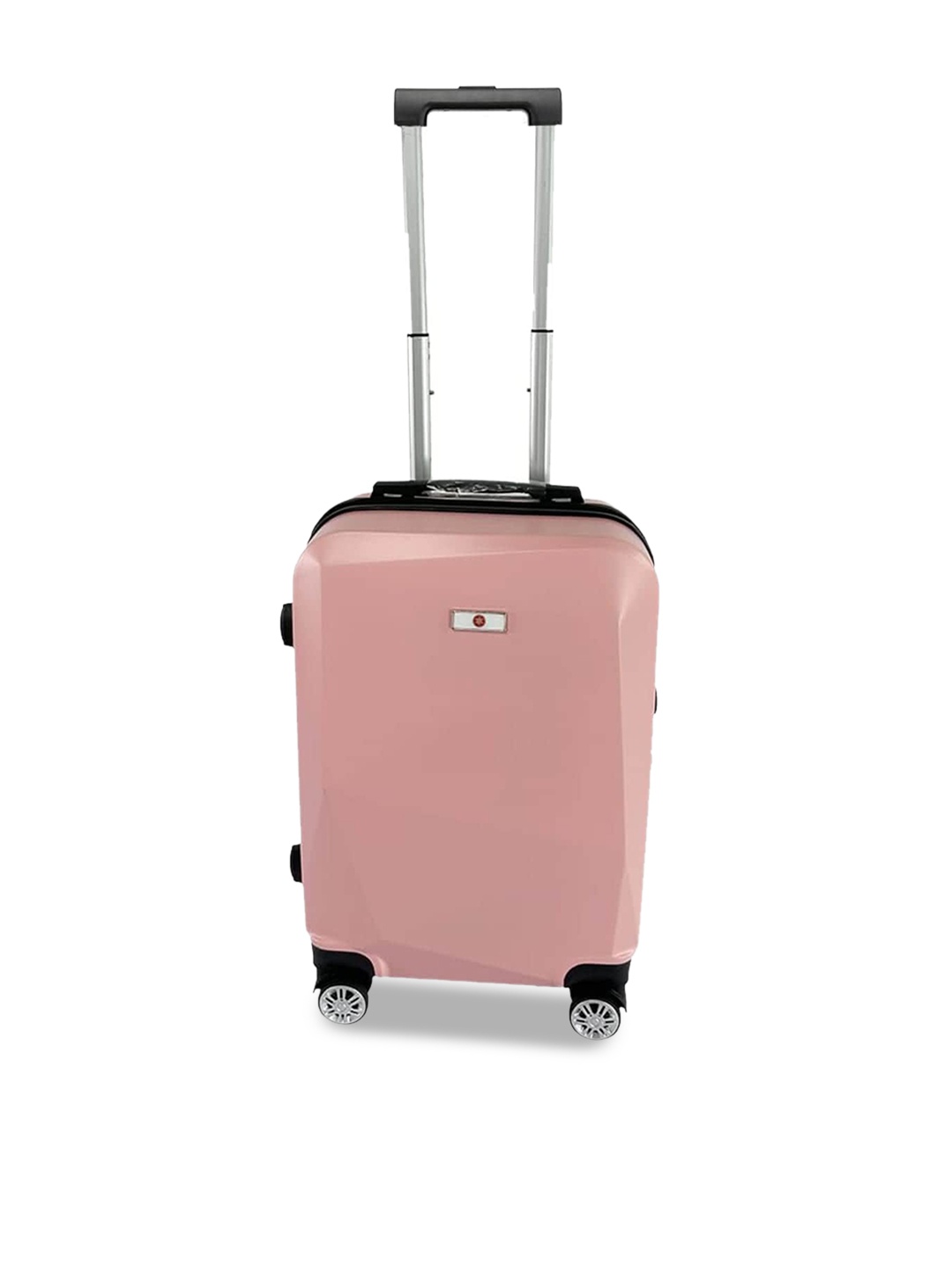

USHA SHRIRAM Pink Textured Hard-Sided Trolley Suitcases -50L