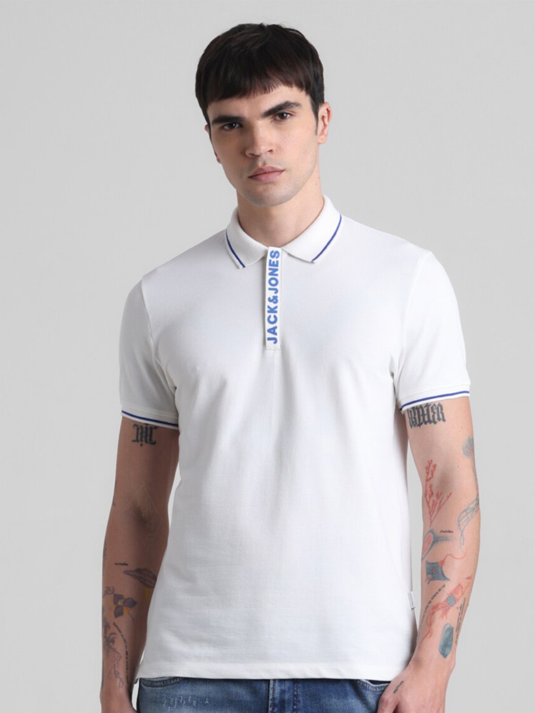 

Jack & Jones Polo Collar Slim Fit T-shirt, White
