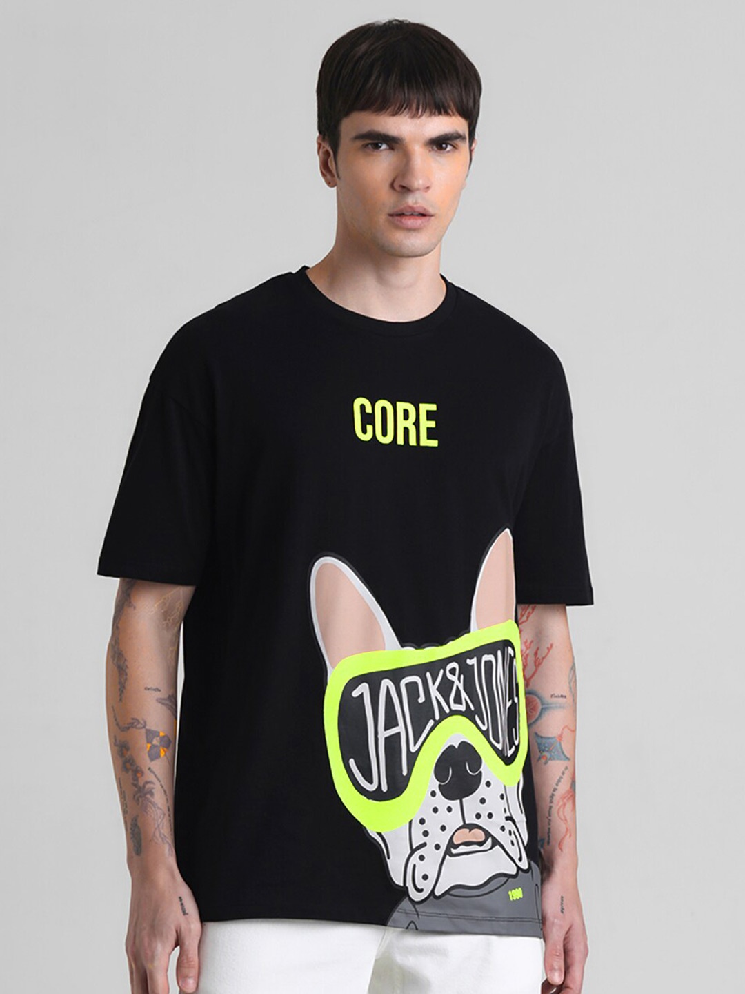 

Jack & Jones Pure Cotton Oversized T-shirt, Black