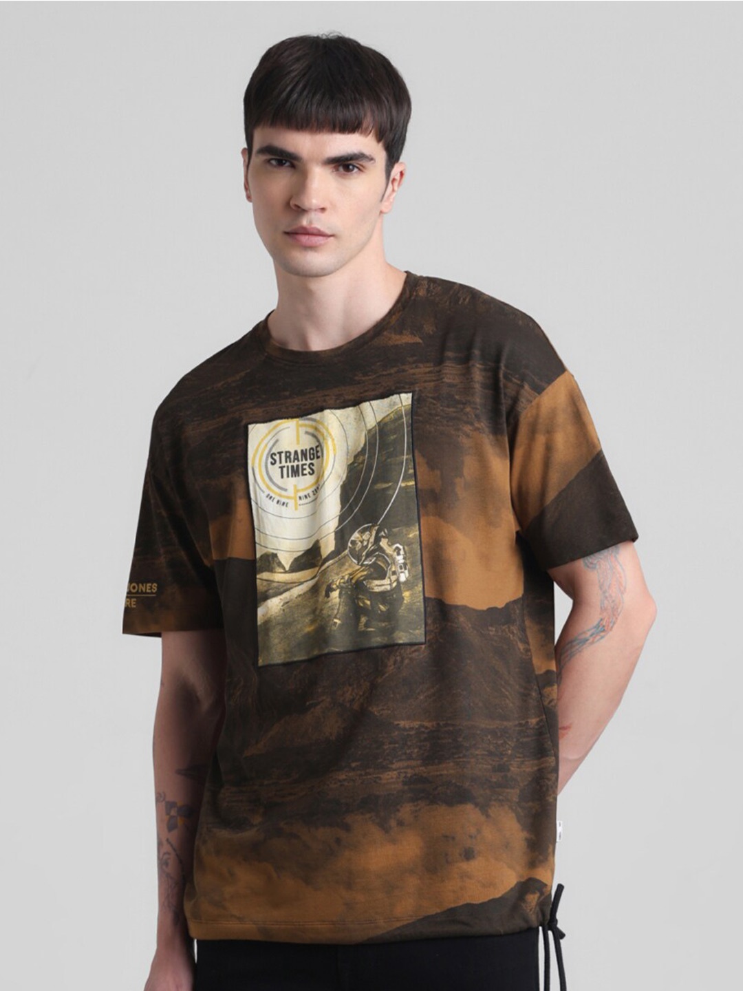 

Jack & Jones Pure Cotton Oversized T-shirt, Brown
