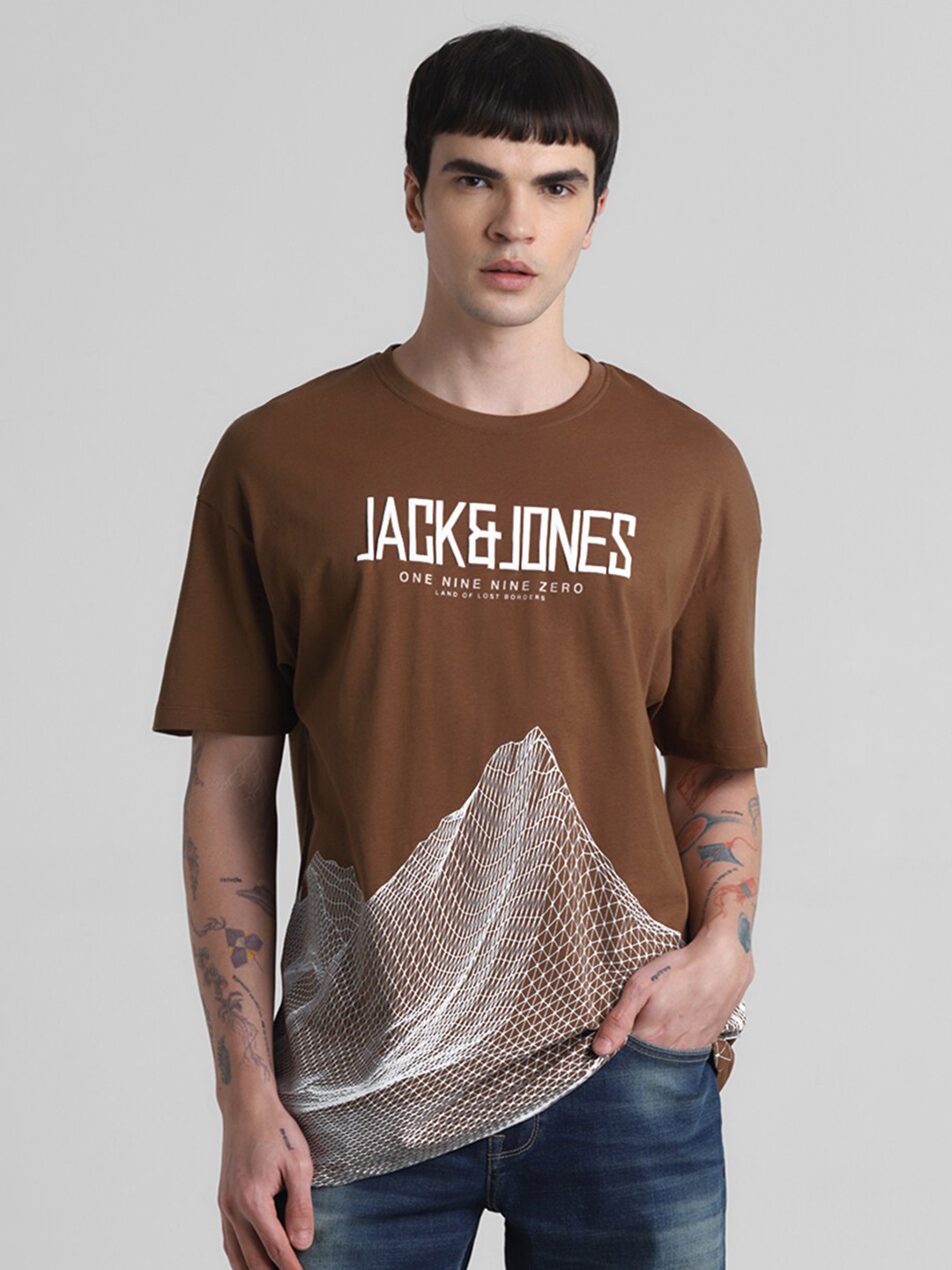 

Jack & Jones Cotton Oversized T shirts, Brown