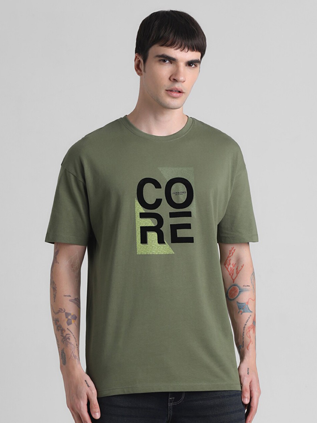 

Jack & Jones Pure Cotton Oversized T-shirt, Green