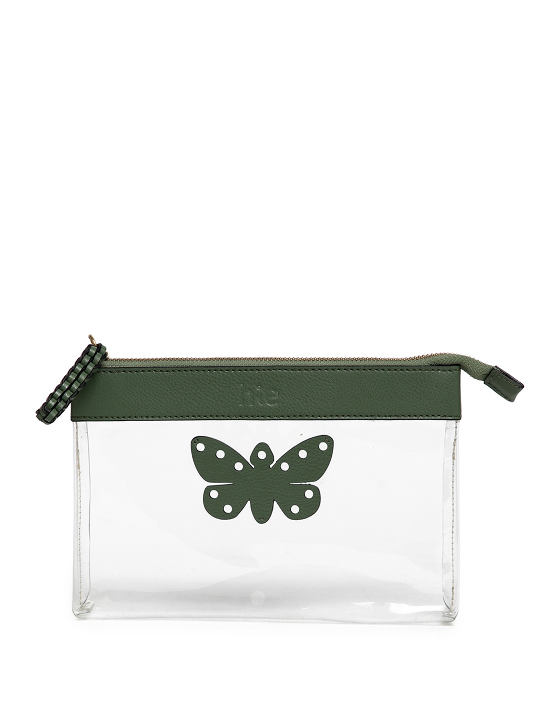 

HIE Graphic Printed Pouch, Olive