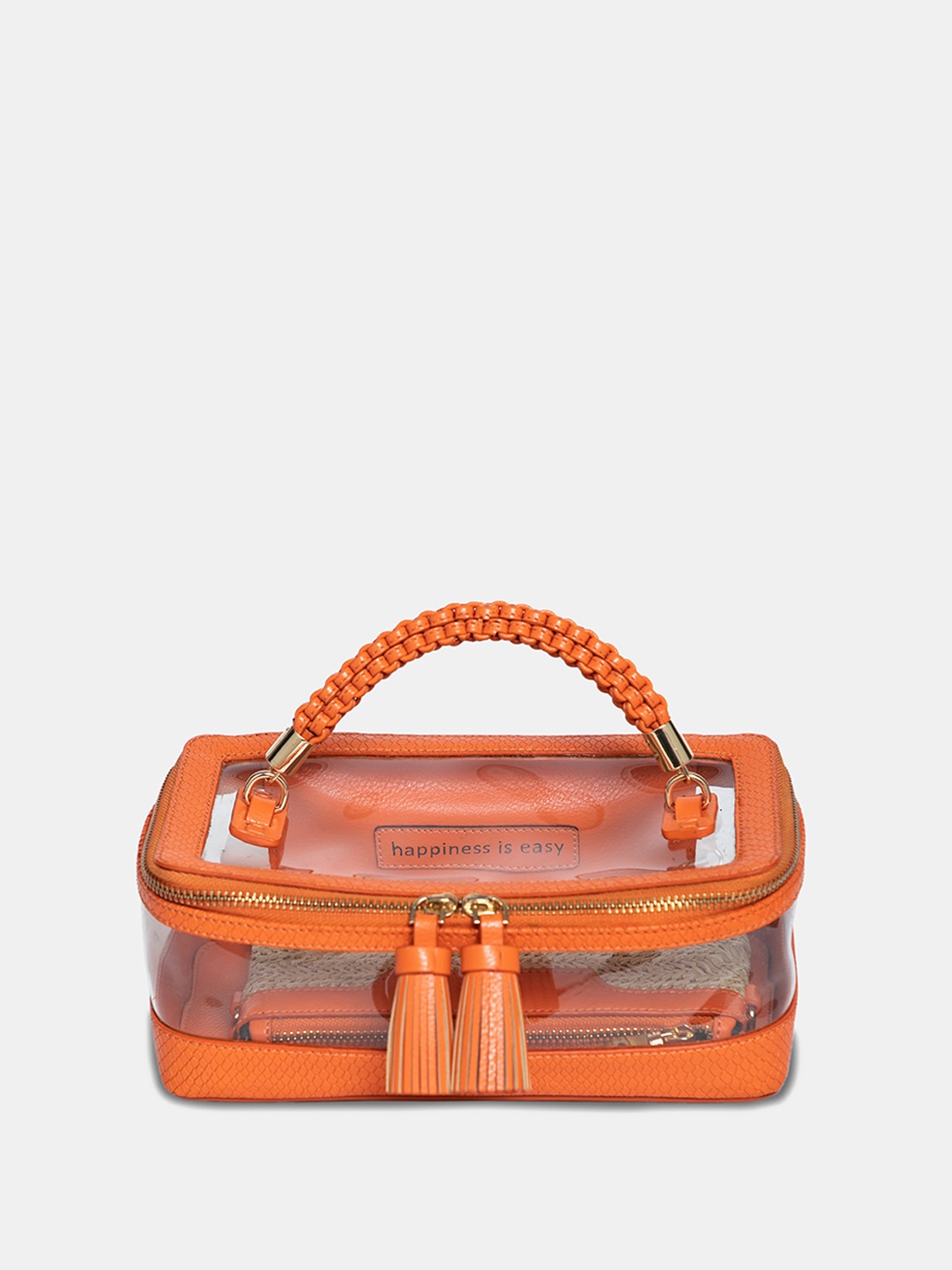 

HIE Structured Handheld Bag With Pouch, Orange