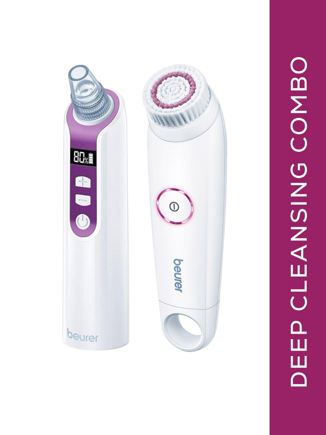 

beurer FC41 Power Deep Pore Cleanser & Facial Brush Combo, White