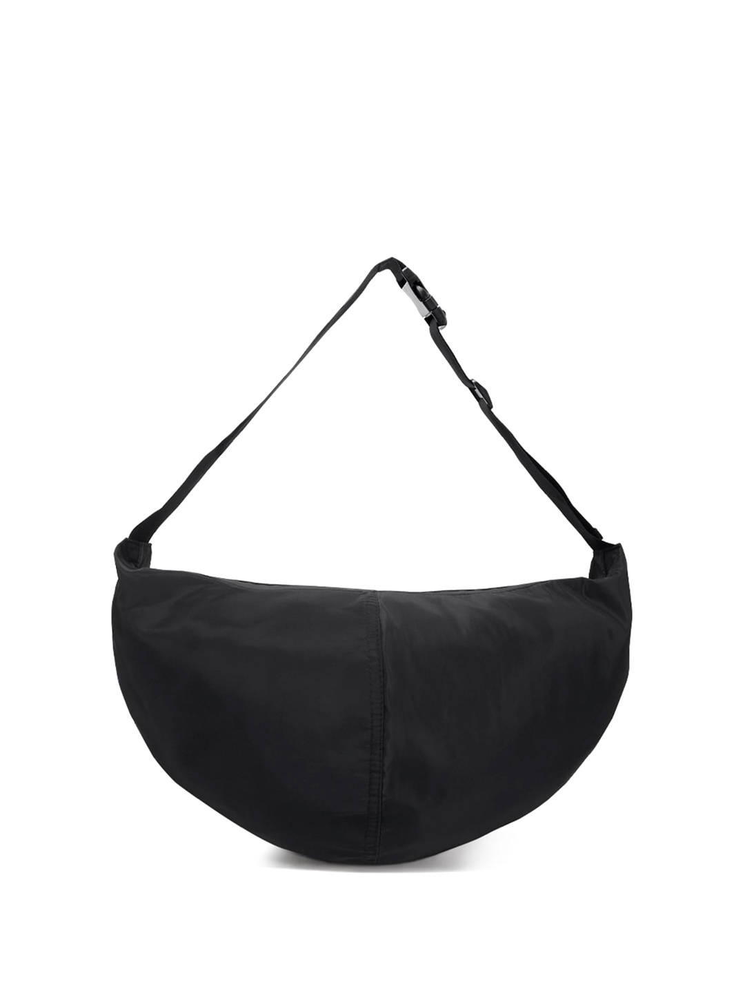 

London Rag Half Moon Shoulder Bag With Adjustable Strap, Black