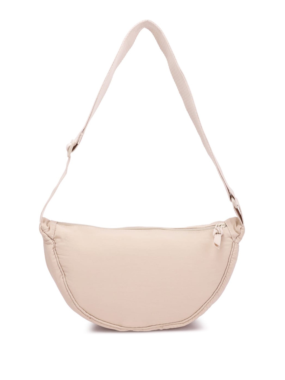 

London Rag Half Moon Shoulder Bag With Adjustable Strap, Off white