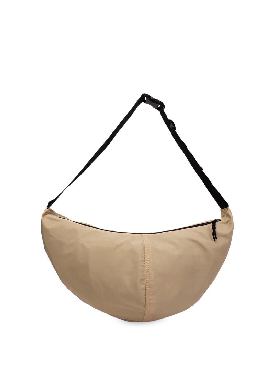 

London Rag Half Moon Shoulder Bag With Adjustable Strap, Beige