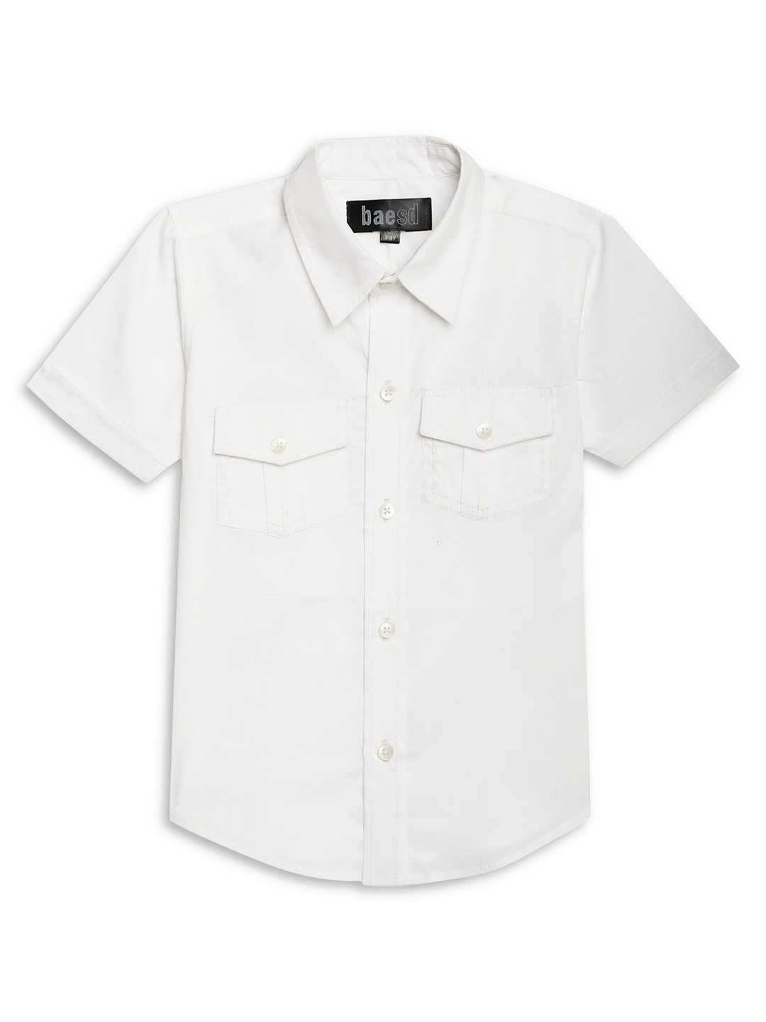 

BAESD Boys Spread Collar Pure Cotton Casual Shirt, White