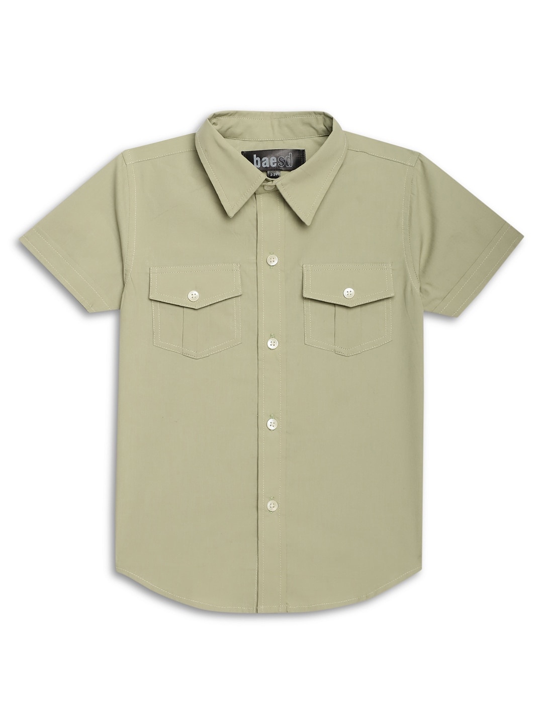 

BAESD Boys Spread Collar Pure Cotton Casual Shirt, Khaki