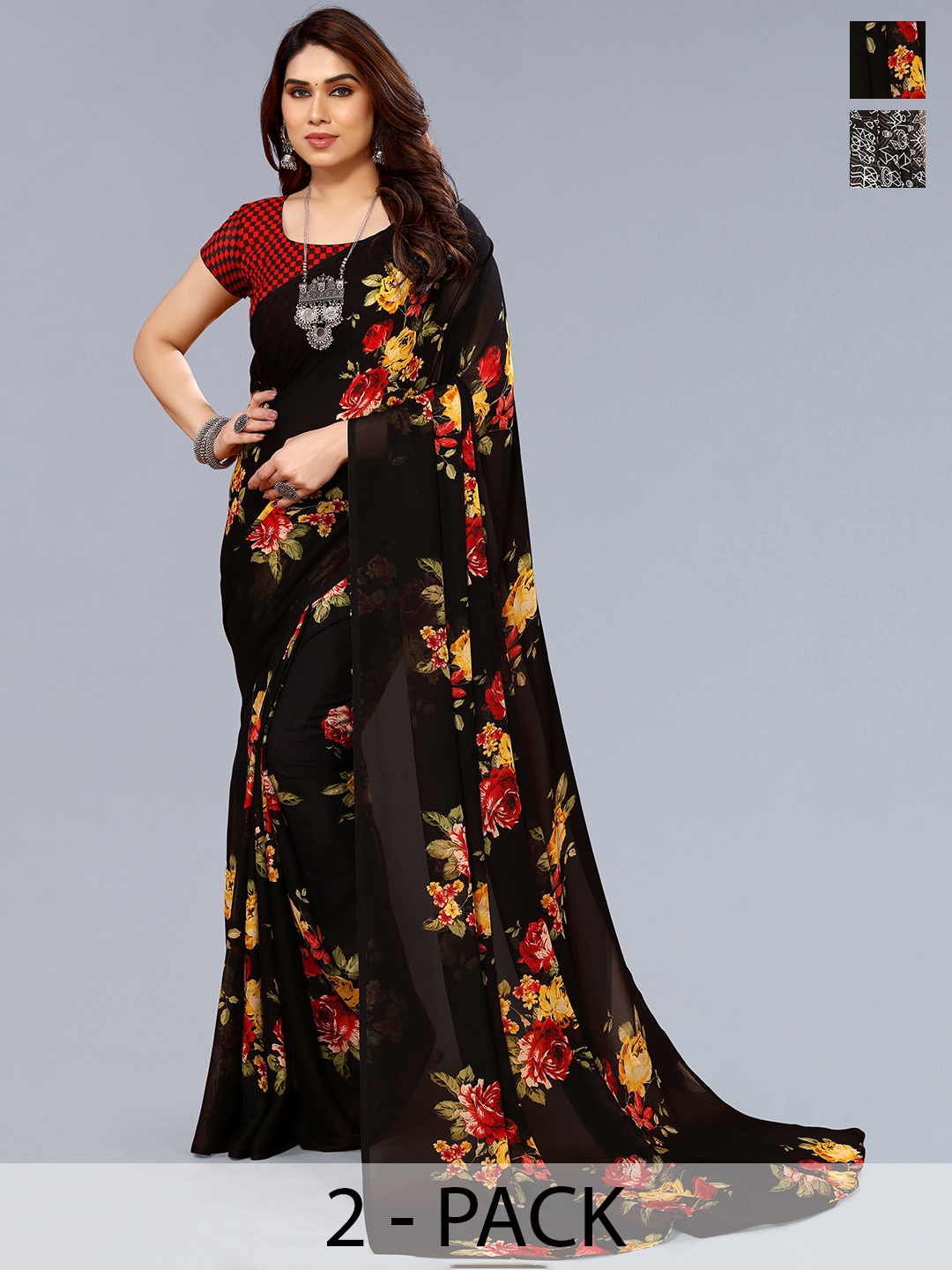 

ANAND SAREES Warli Saree, Black