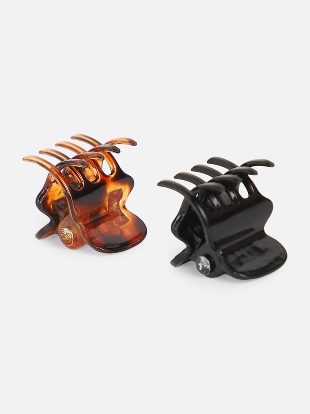 

FOREVER 21 Set of 2 Printed Claw Clips, Black