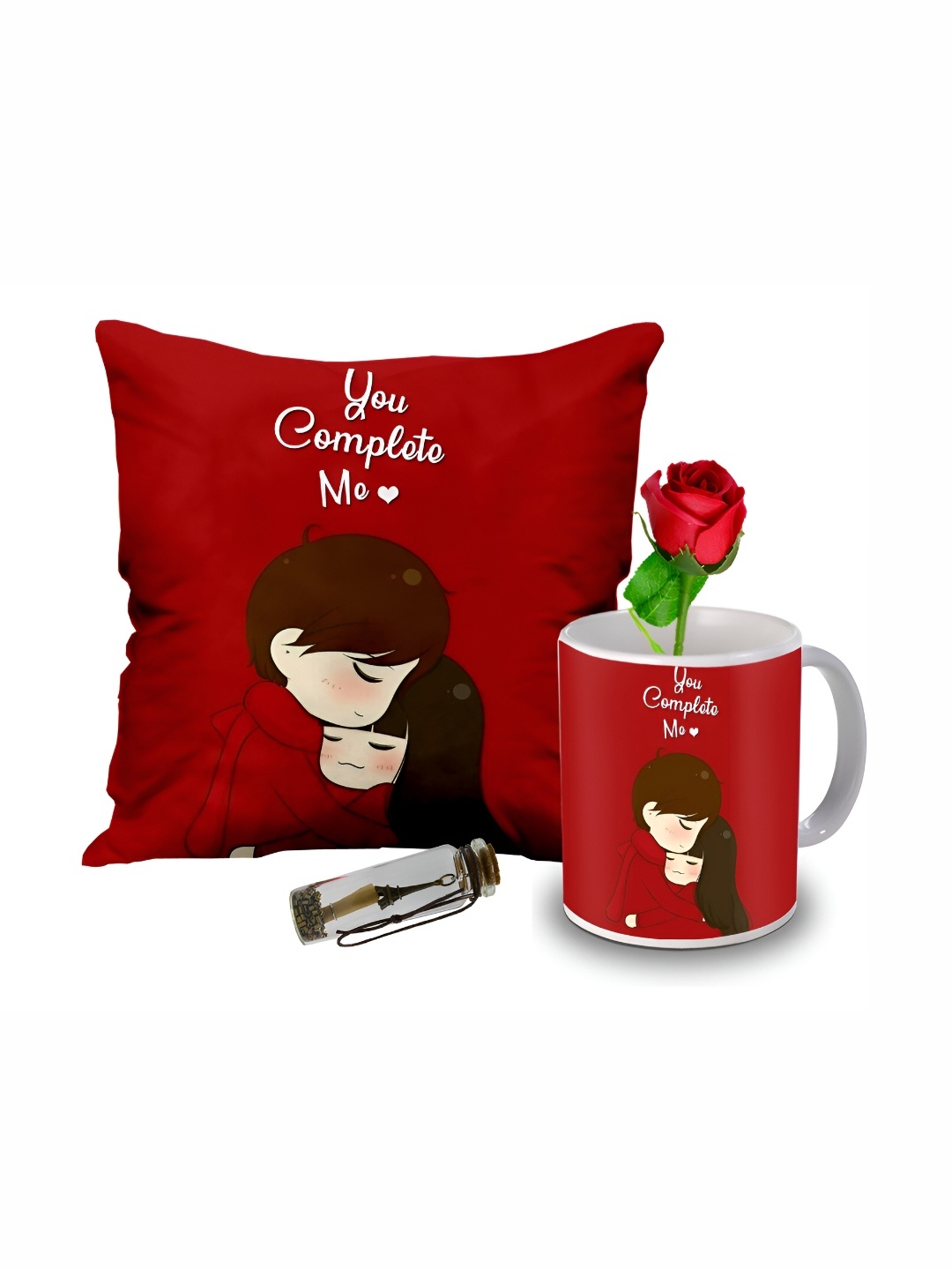 

ME & YOU Red & White 4 Pieces Printed Valentine Gift Set