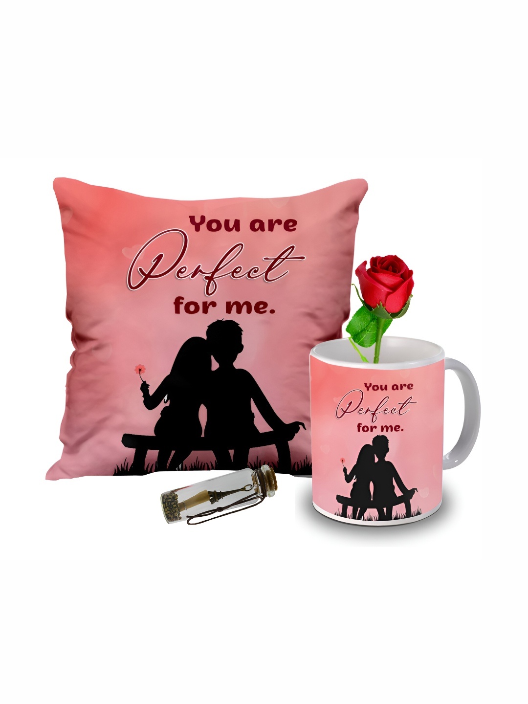 

ME & YOU Peach & Black 4 Pcs Printed Home Gift Sets