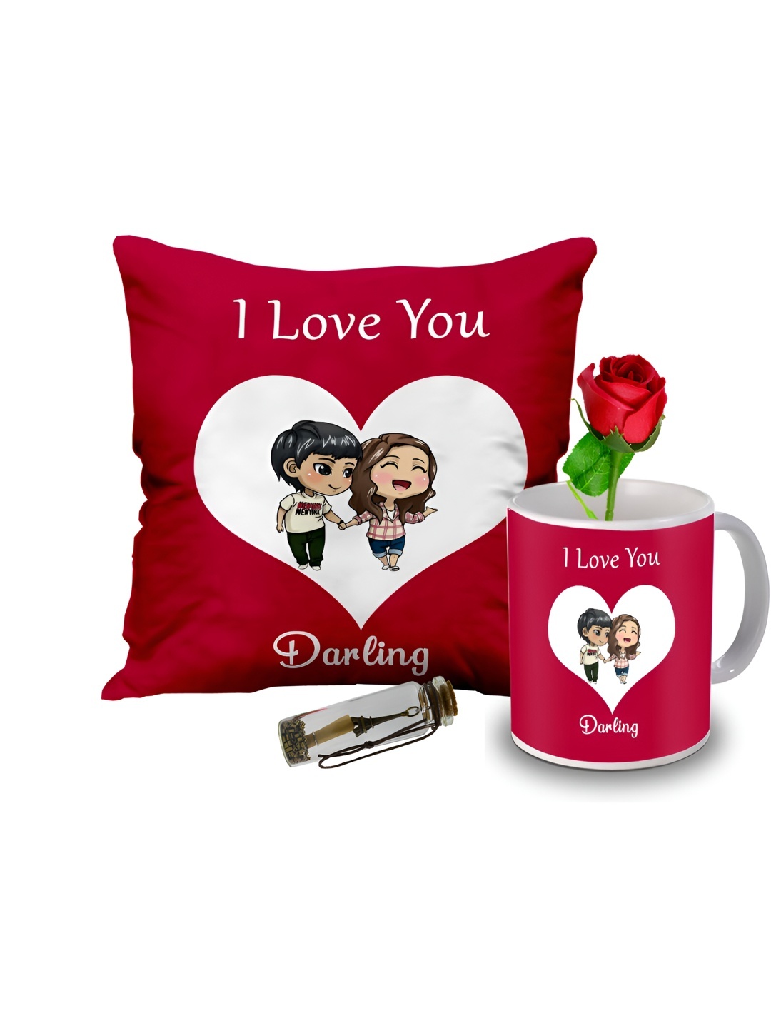 

ME & YOU 4 Pieces Red & White Valentine's Day Gift Set