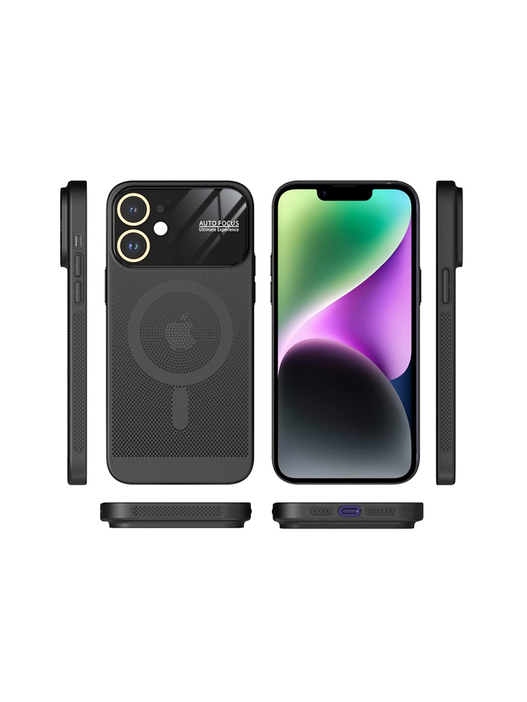 

Karwan MagSafe Lens Cash iPhone 12 Back Cover Case, Black