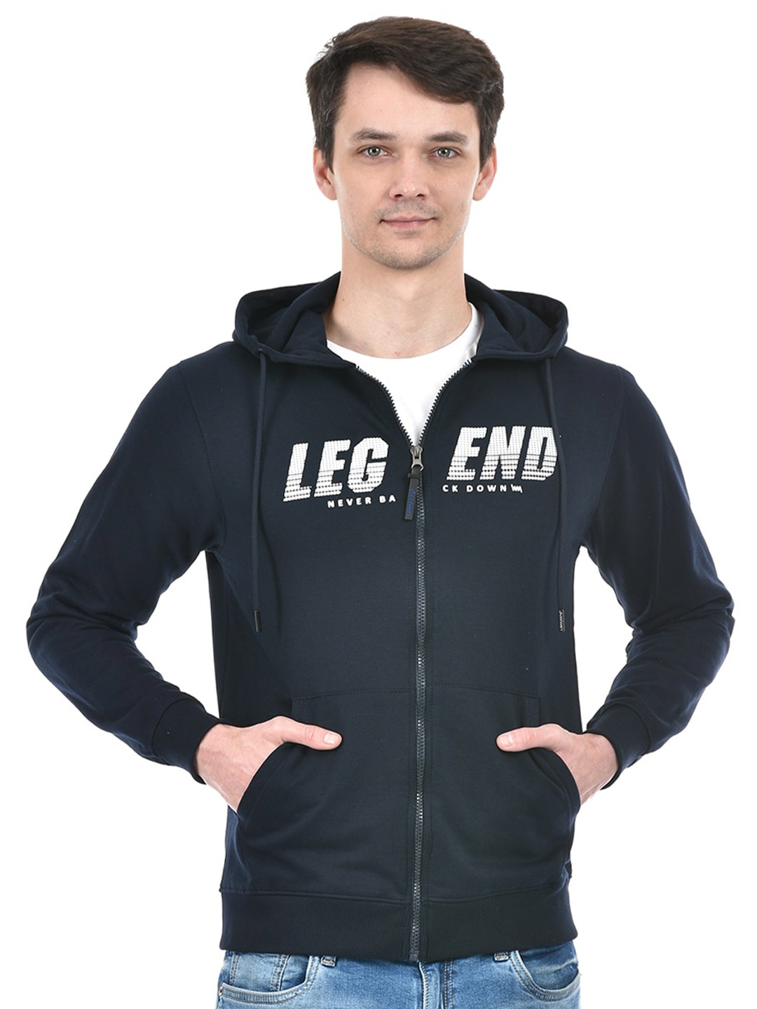 

Lawman pg3 Printed Hooded Sweatshirt, Navy blue