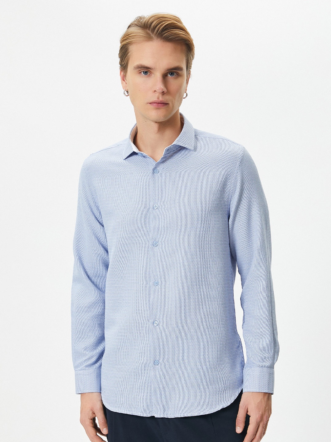 

Koton Self Design Casual Shirt, Blue