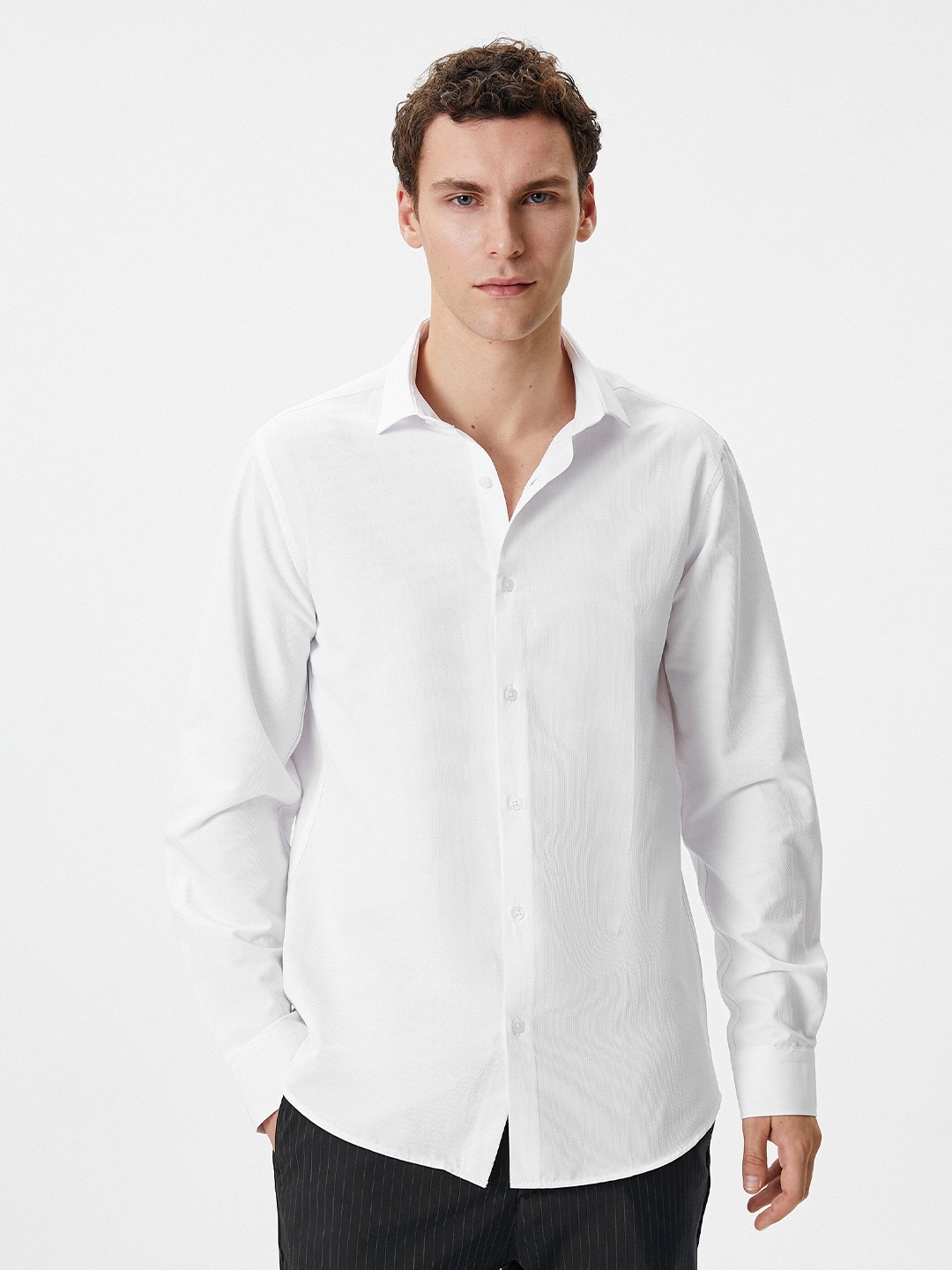 

Koton Spread Collar Casual Shirt, White