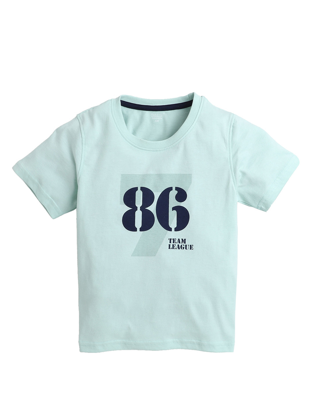 

BAESD Boys Typography Printed Pure Cotton T-shirt, Sea green