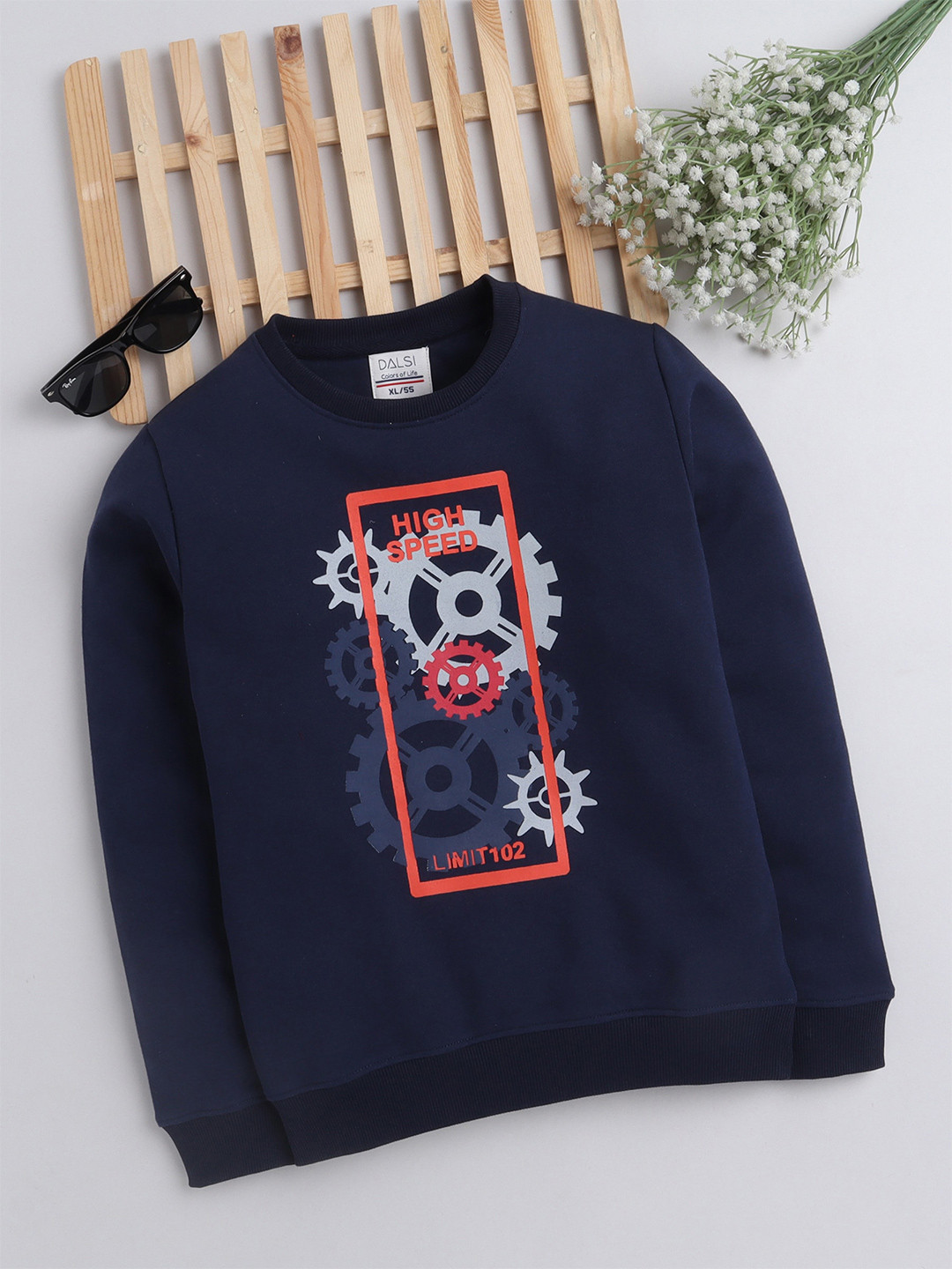 

BAESD Boys Graphic Printed T-shirt, Navy blue