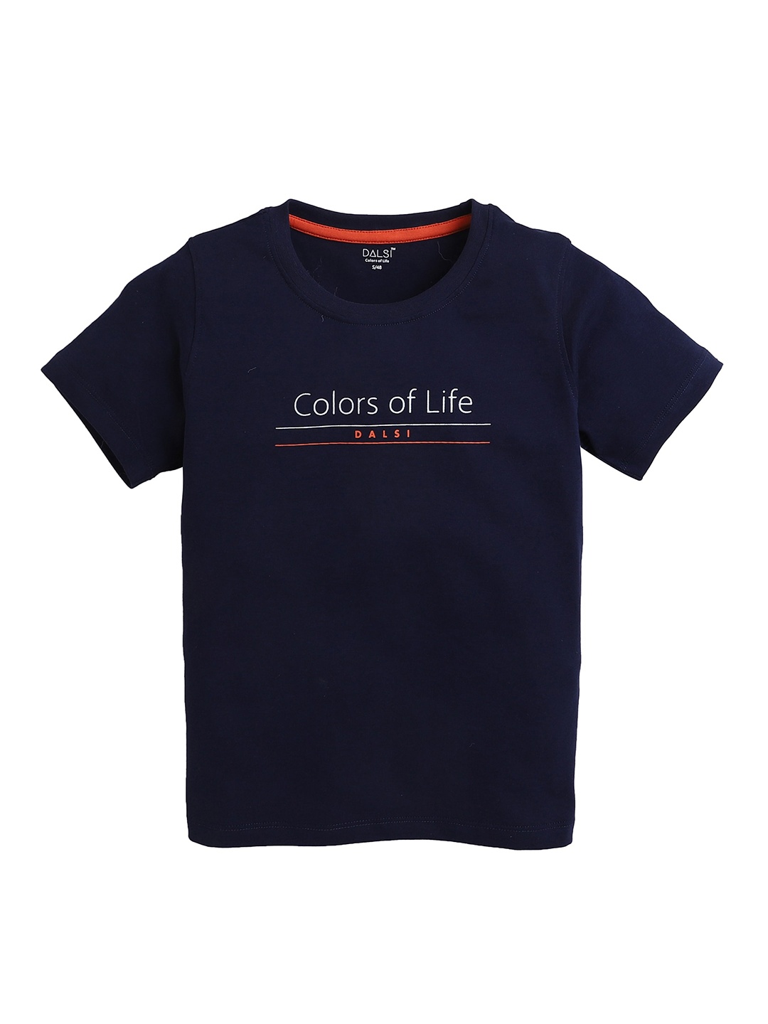 

BAESD Boys Typography Printed Short Sleeves Cotton Regular T-shirt, Navy blue