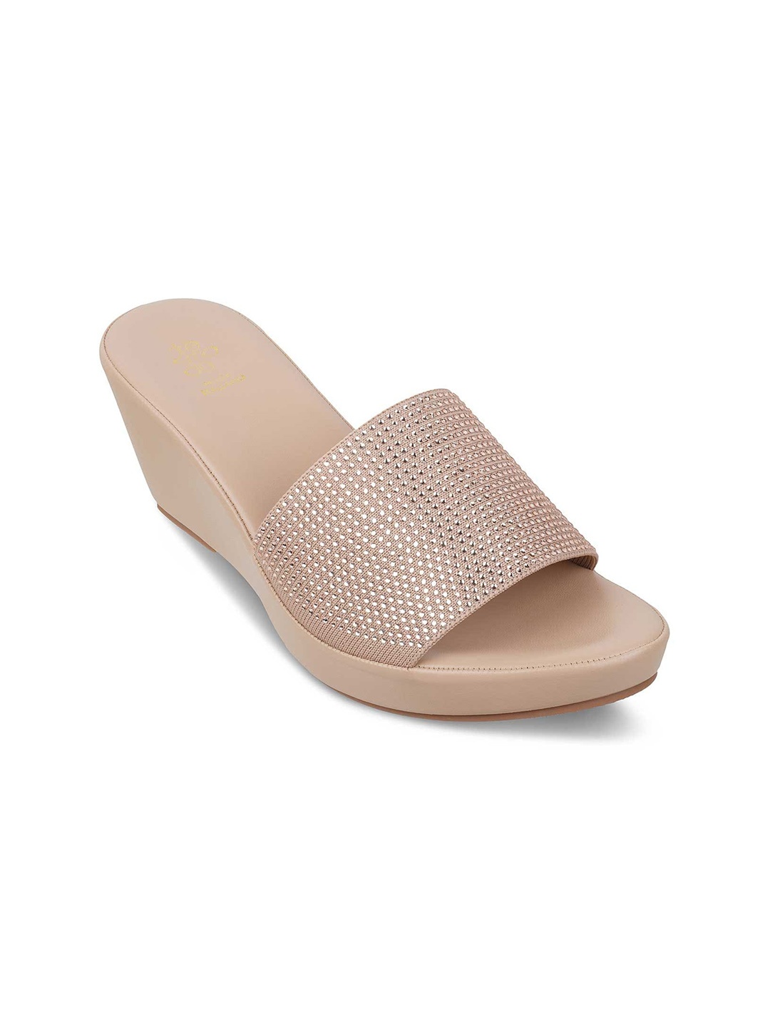 

Tresmode Embellished Open Toe Wedge Heels, Champagne