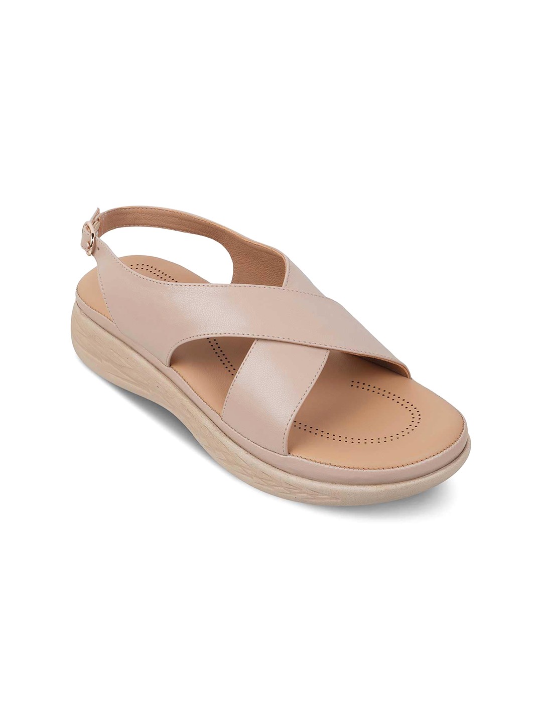 

Tresmode Open Toe Comfort Heels, Beige