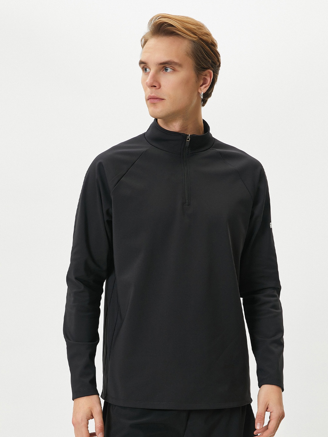 

Koton Mock Collar Pullover Sweatshirt, Black