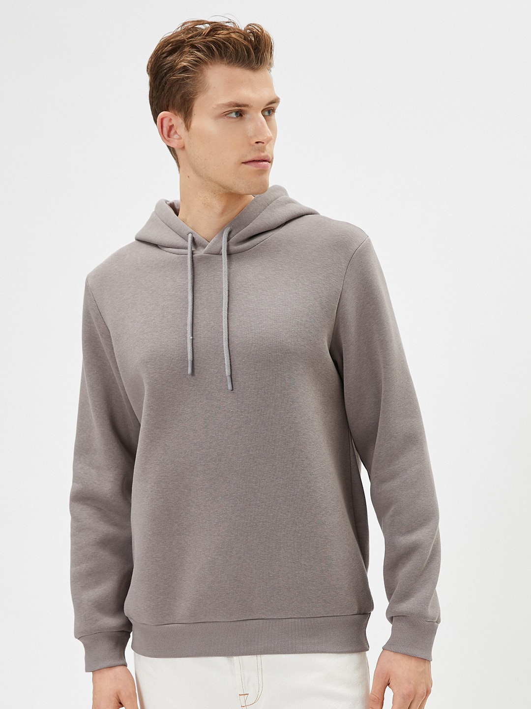 

Koton Hooded Long Sleeves Pullover Sweatshirt, Grey